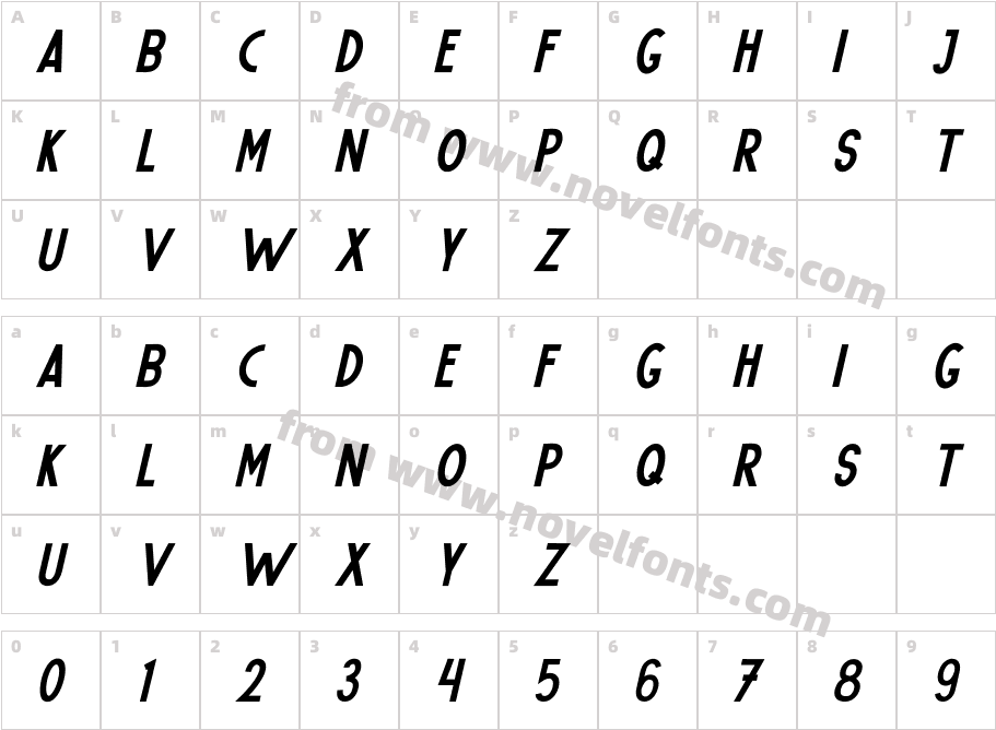 Roberto ItalicCharacter Map