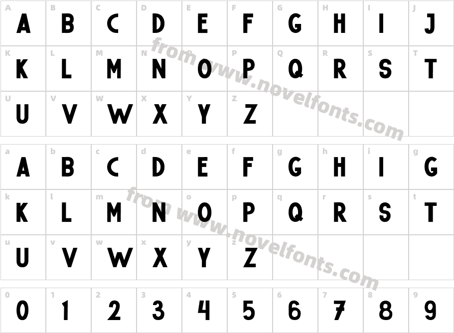 Roberto-boldCharacter Map