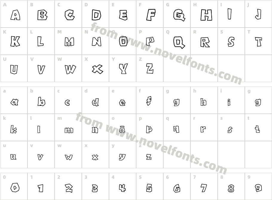 Roblox Font RegularCharacter Map