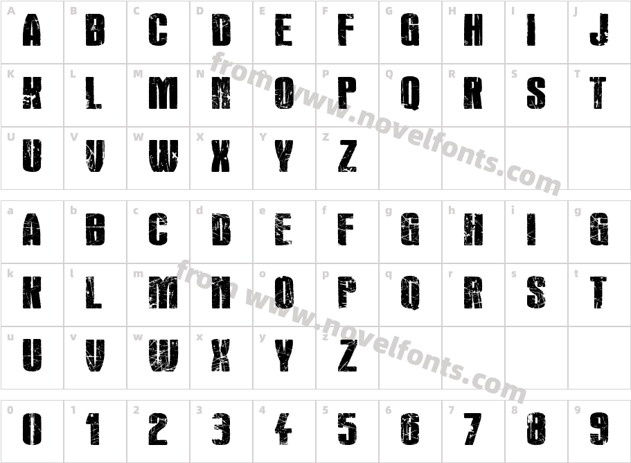 Rock's DeathCharacter Map