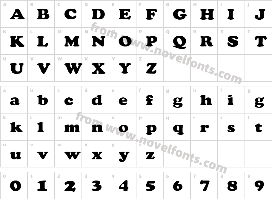 Rockletter SimpleCharacter Map