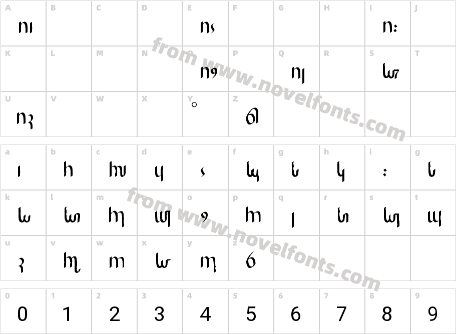 AsaliCharacter Map