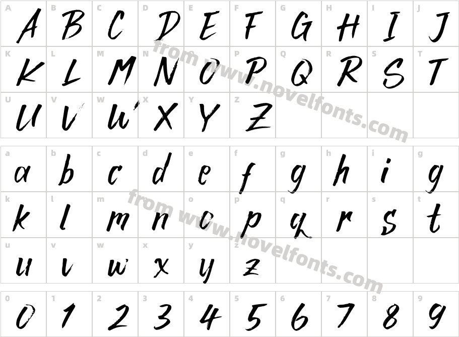 Rocky BrushCharacter Map