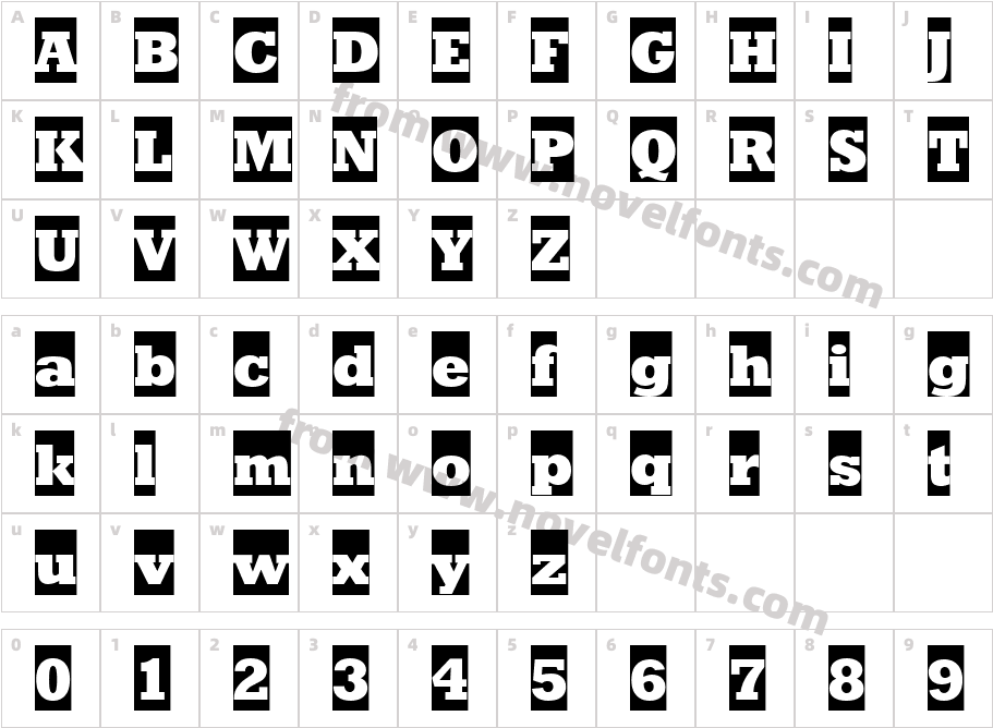 RodeoExtraBoldCameoCharacter Map