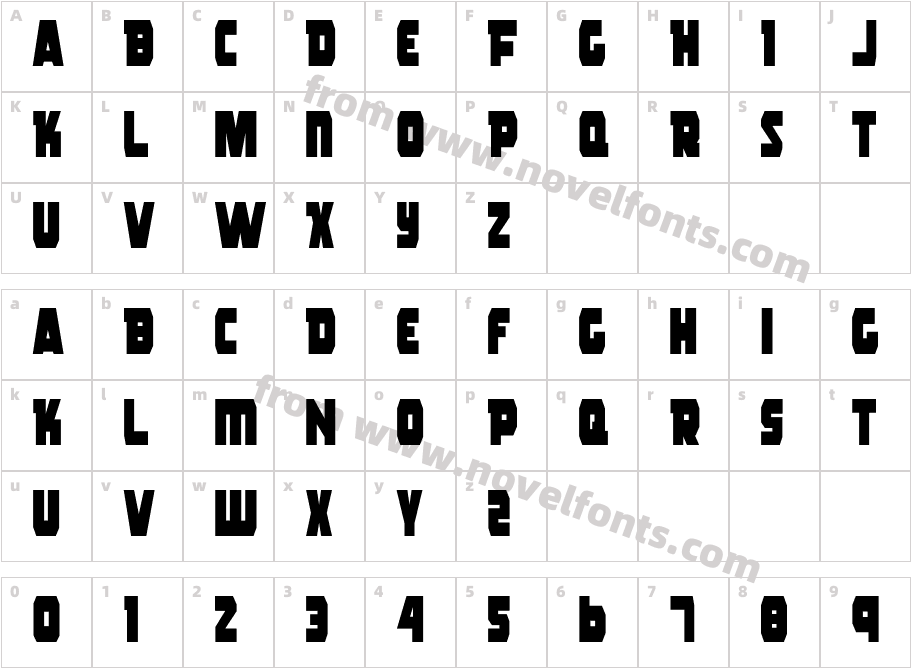 Rogue Hero CondensedCharacter Map