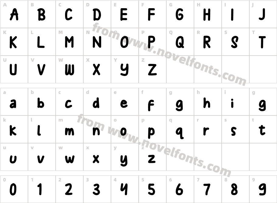 AscottYoungRegularCharacter Map