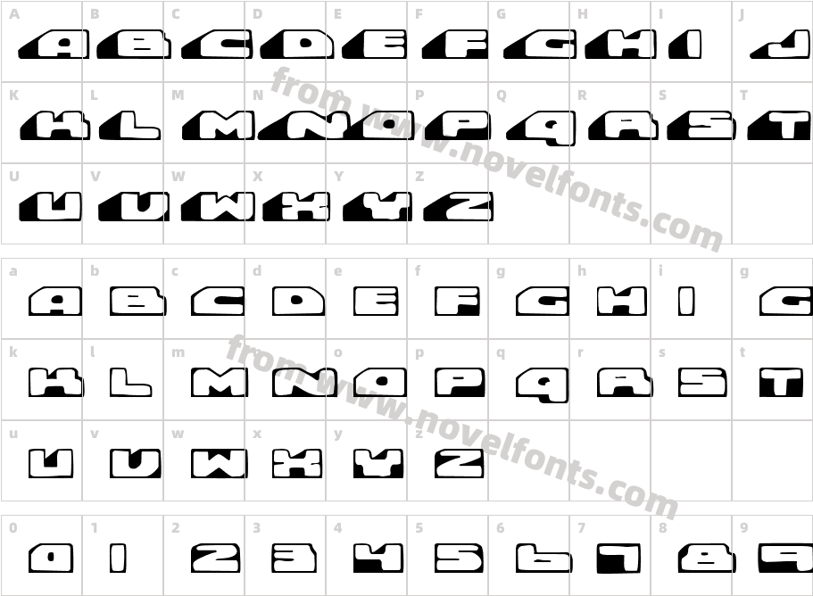 RolloverCharacter Map