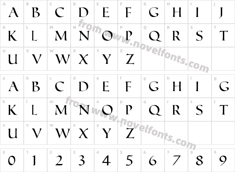 Roman SDCharacter Map