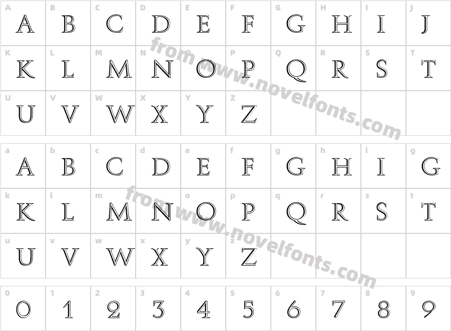 RomanStonecutCharacter Map