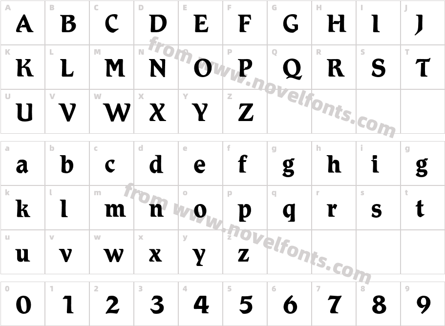 RomicEF-BoldCharacter Map