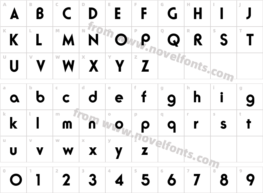 Ronda-BoldCharacter Map