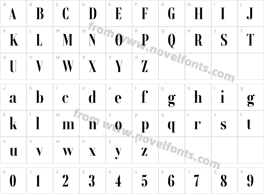 Rondal BoldCharacter Map