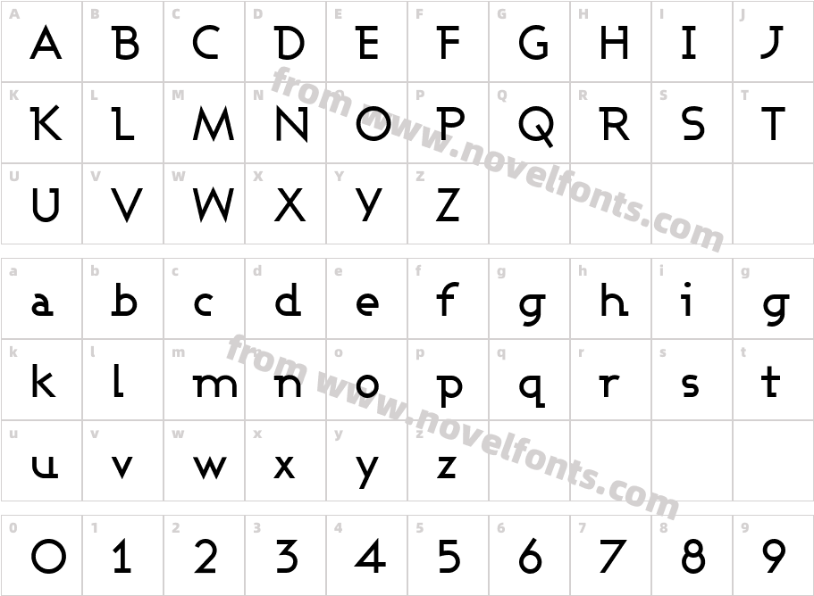 Ashby MediumCharacter Map