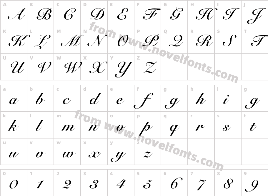 Rose Round BoldCharacter Map