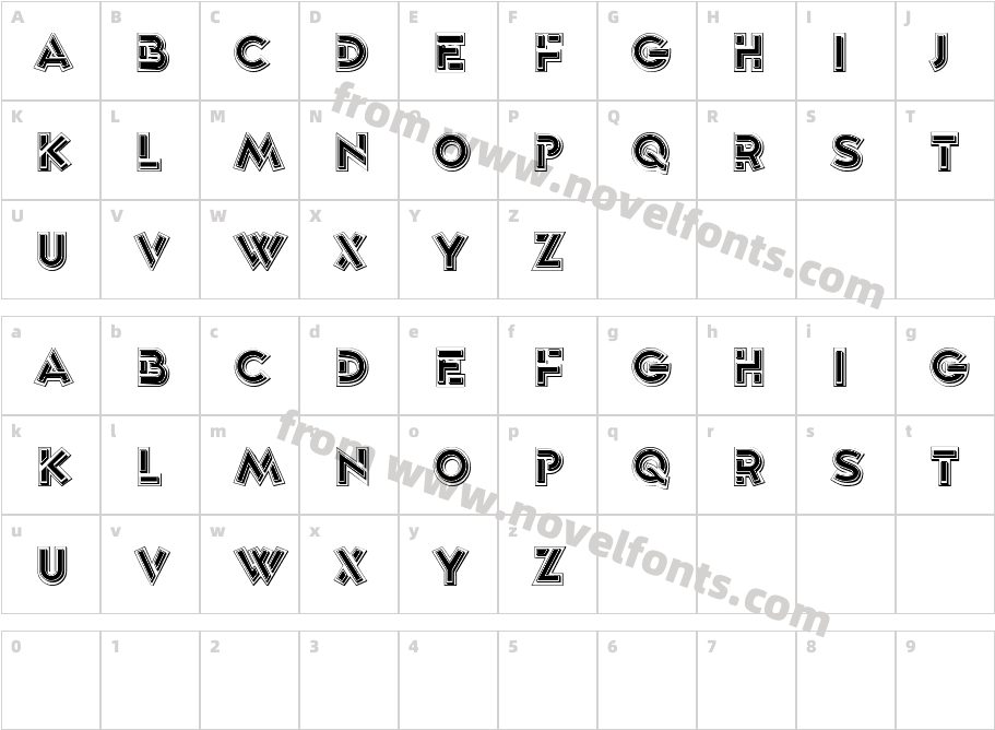 Roshandan RegularCharacter Map