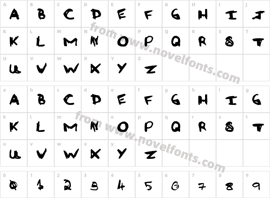 Rough GraffitiCharacter Map