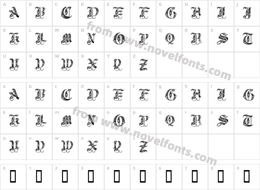 Royal InitialenCharacter Map