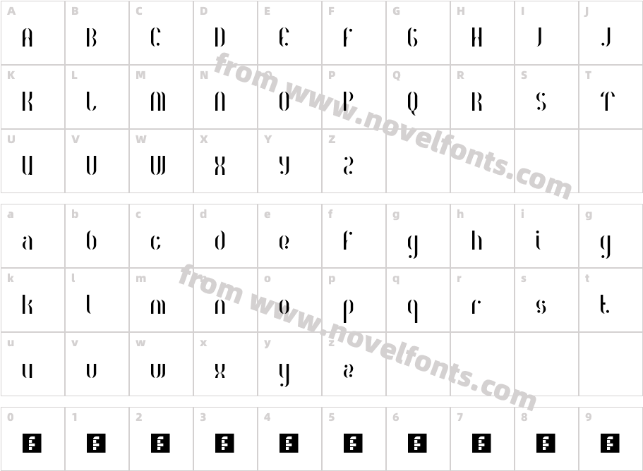 Royalty Code RegularCharacter Map