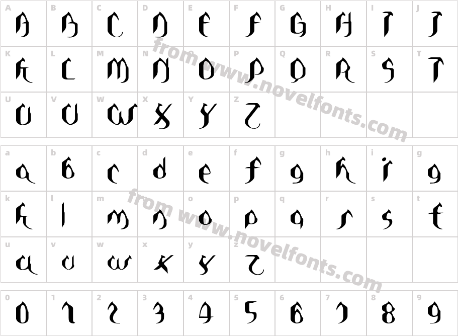 AsieCharacter Map