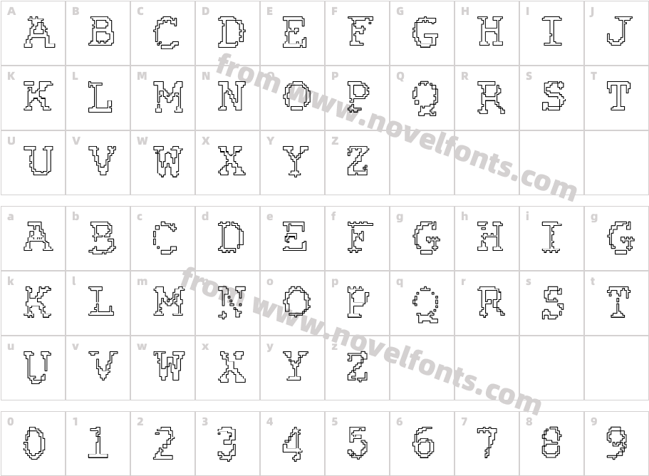 Rubber Biscuit Round OutlineCharacter Map