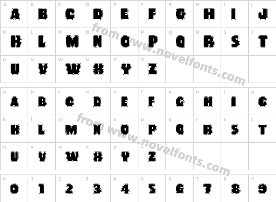 Rubber Boy Academy RegularCharacter Map