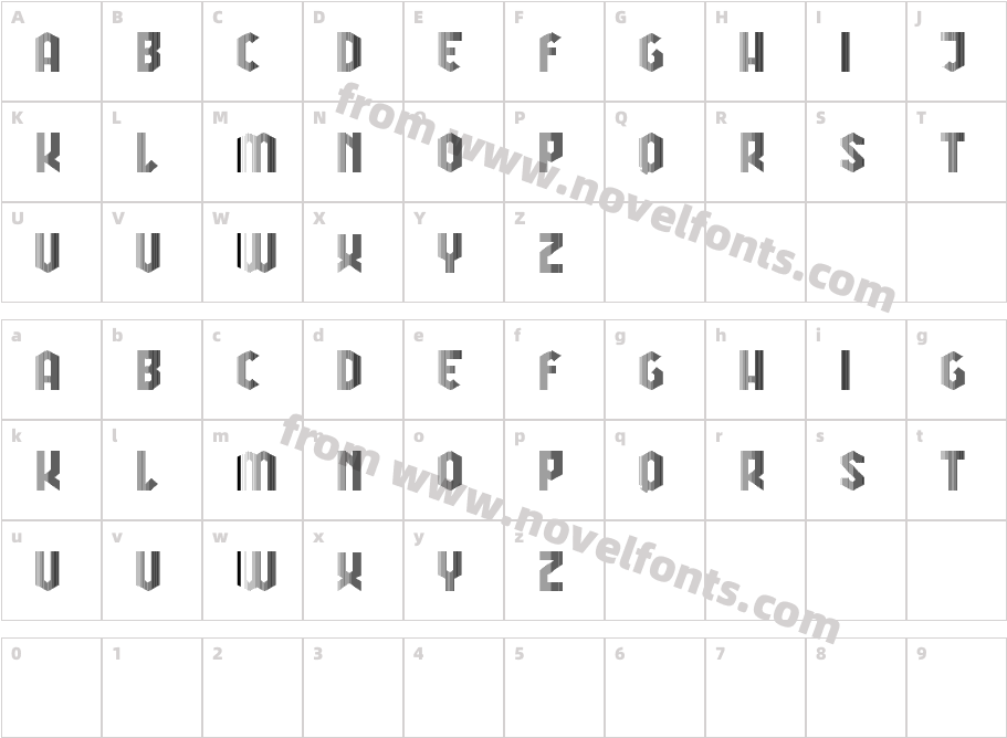 Ruine RegularCharacter Map