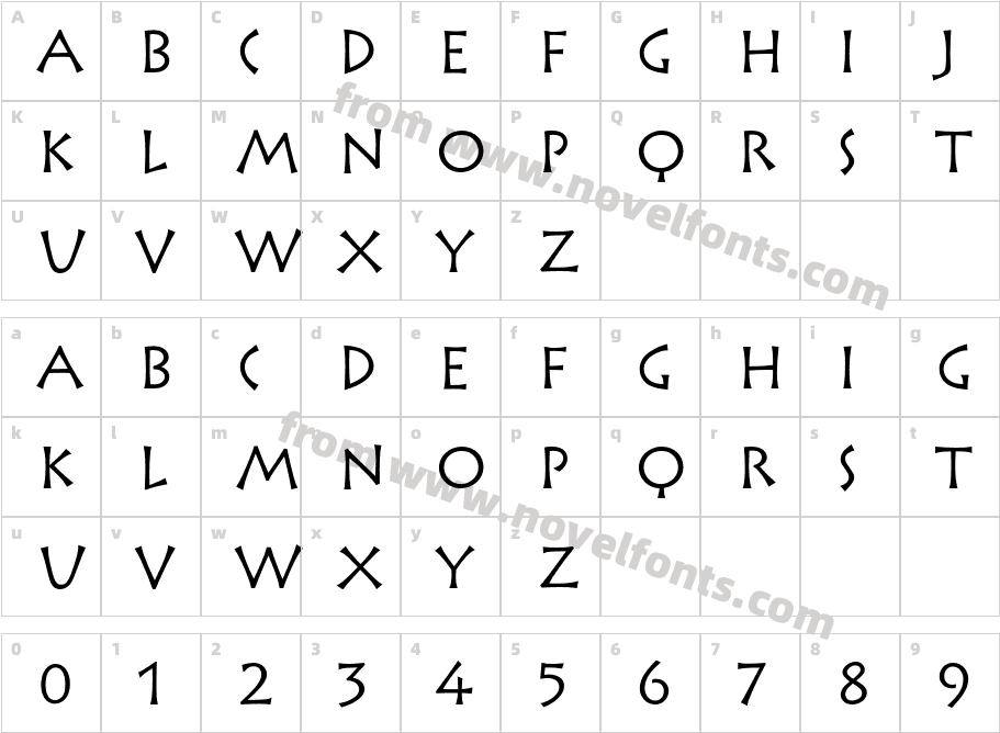 Rusticana LT Std RomanCharacter Map