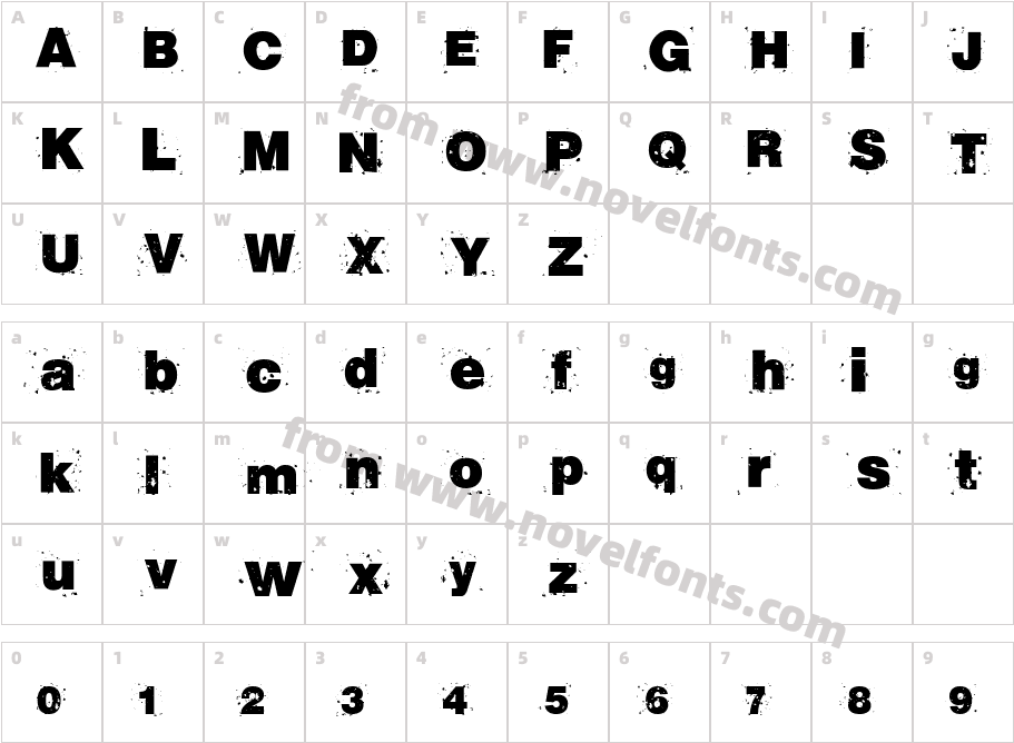 RvD_BETON13Character Map