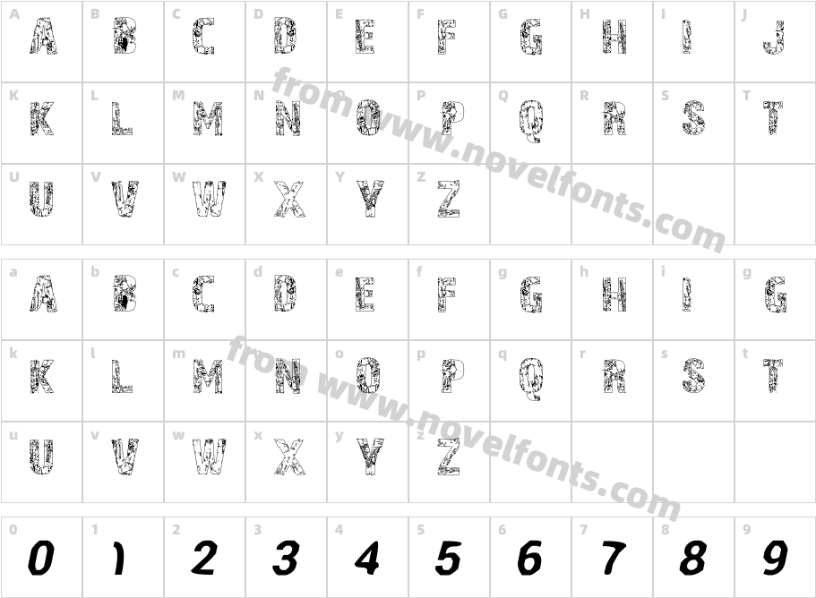 S-PHANITH FONTER WWCharacter Map