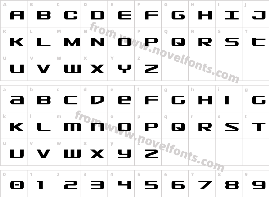 SDF BoldCharacter Map