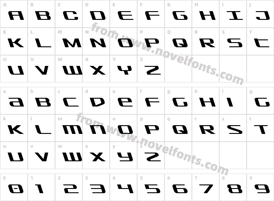 SDF LeftalicCharacter Map