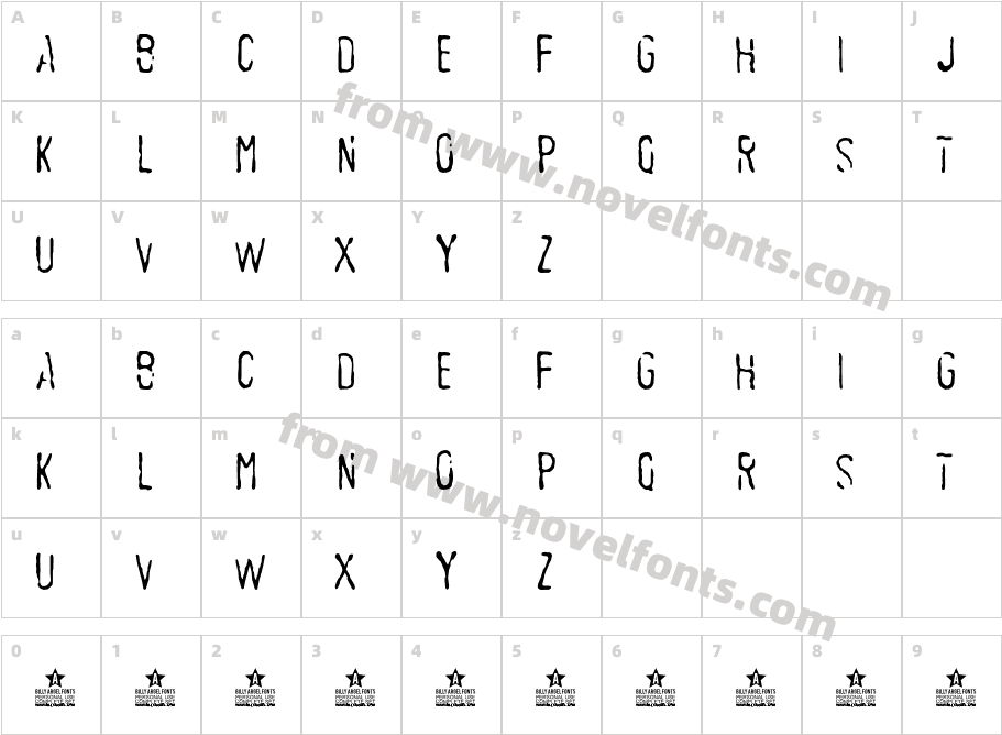 SEDEX PERSONAL USECharacter Map