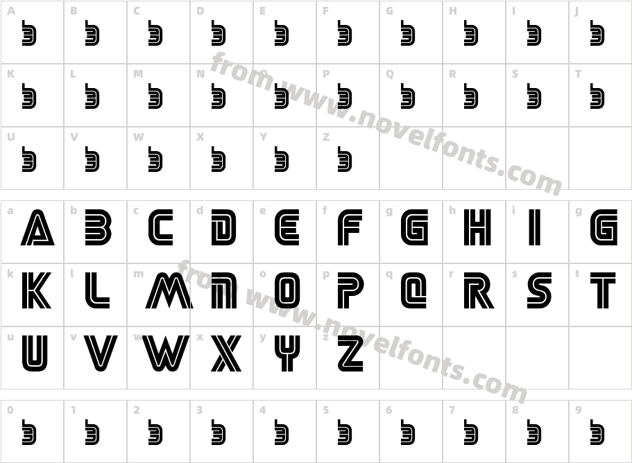 SEGA LOGO FONTCharacter Map