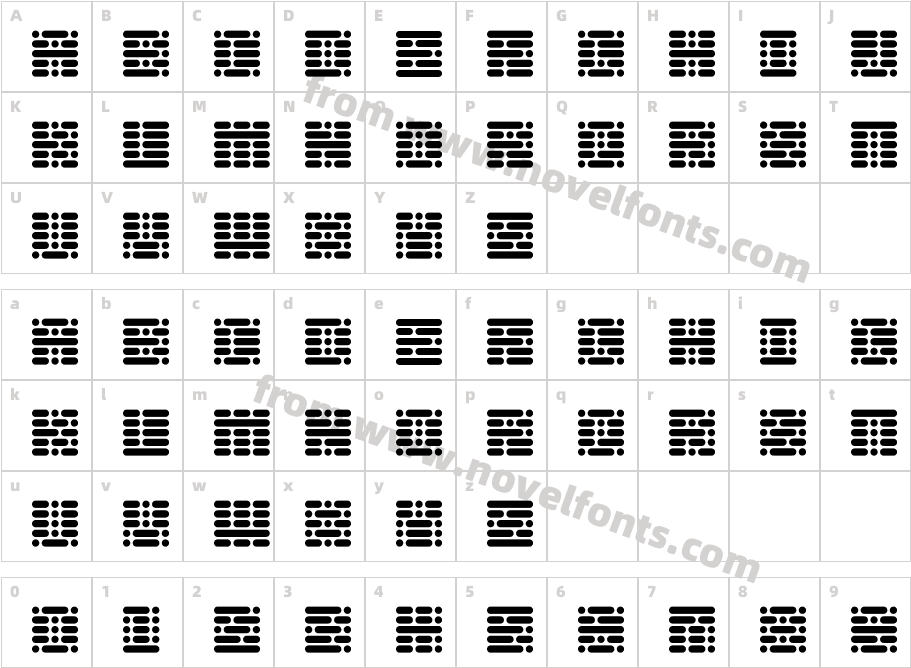 SETIPERUCharacter Map