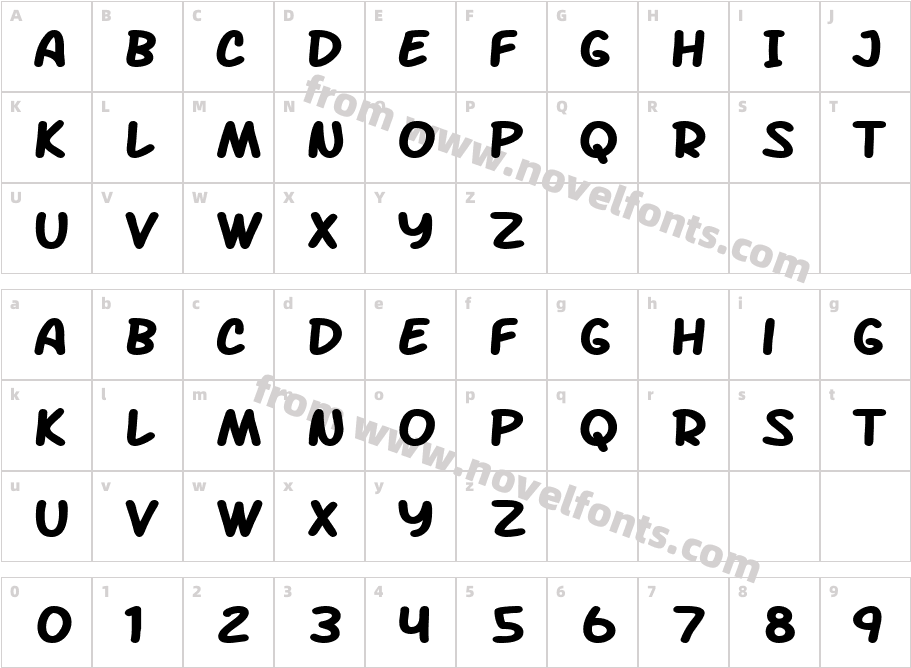 SF Arch Rival Extended BoldCharacter Map