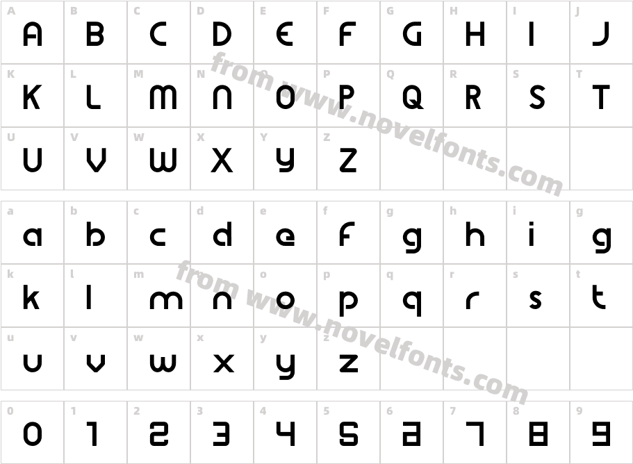 Aslina BoldCharacter Map