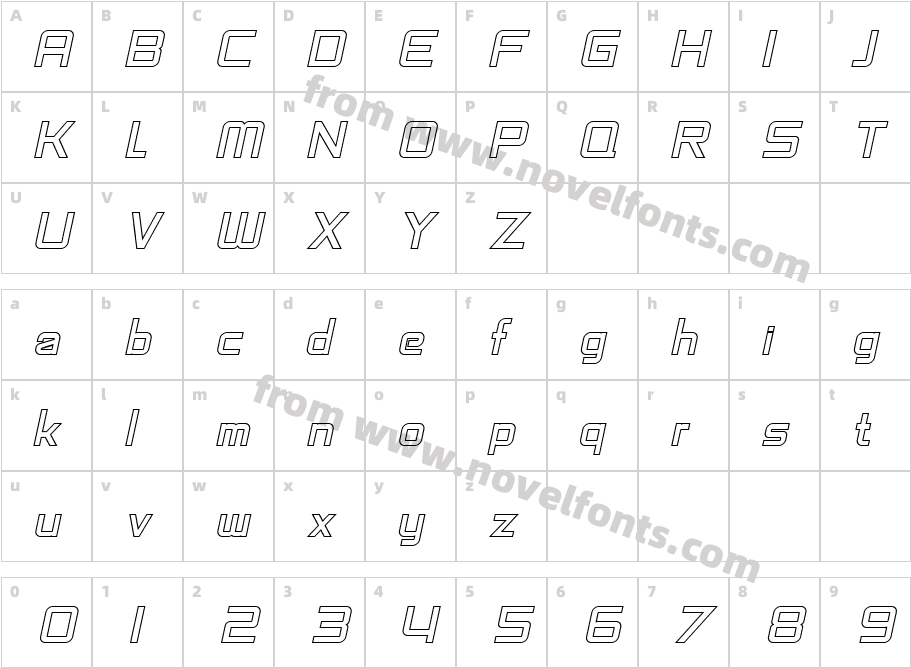 SF Chaerilidae Outline ObliqueCharacter Map