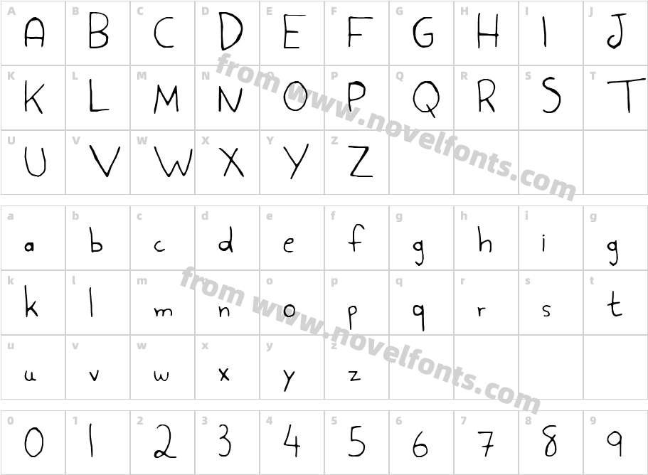 AspargoCharacter Map