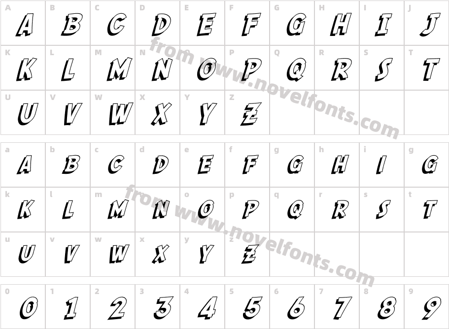 SF Comic Script ShadedCharacter Map