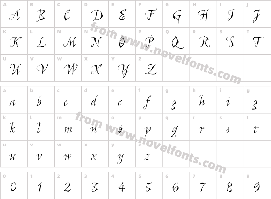 Aspera ITC StdCharacter Map