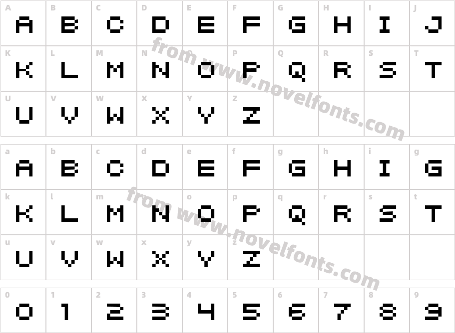 SF Intermosaic BCharacter Map