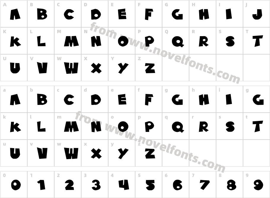 SF Pale Bottom ExtendedCharacter Map