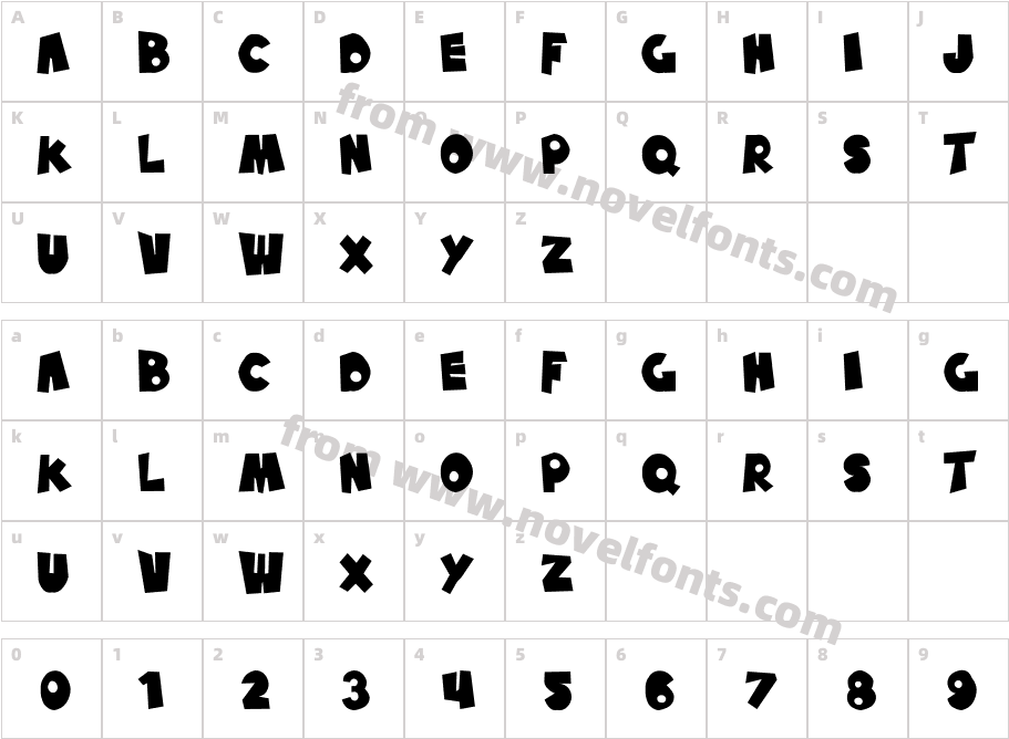 SF Pale BottomCharacter Map