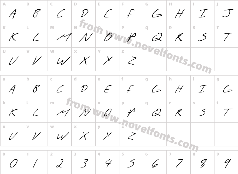 SF Scribbled Sans SC ItalicCharacter Map