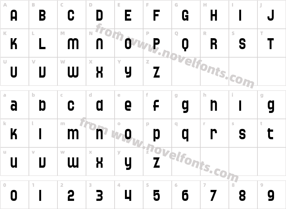 SF Speedwaystar CondensedCharacter Map