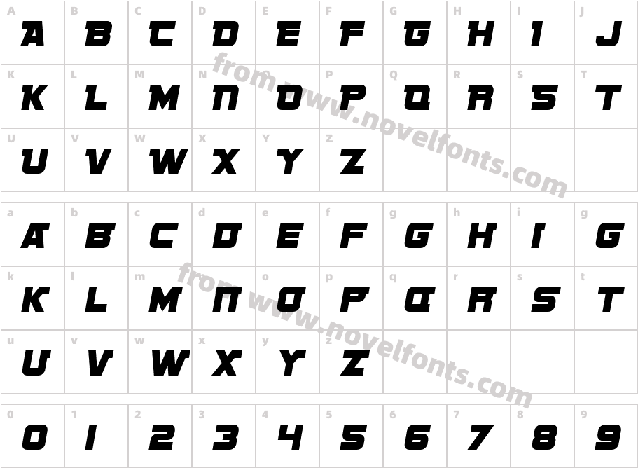 SF Sports Night NS AlternateCharacter Map