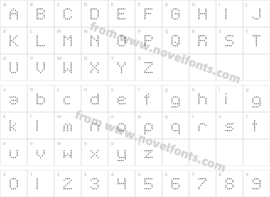 SF Telegraphic LightCharacter Map