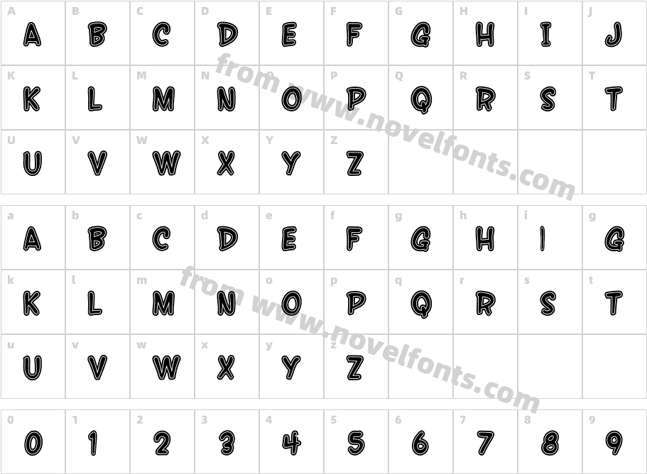 SF Wonder Comic InlineCharacter Map