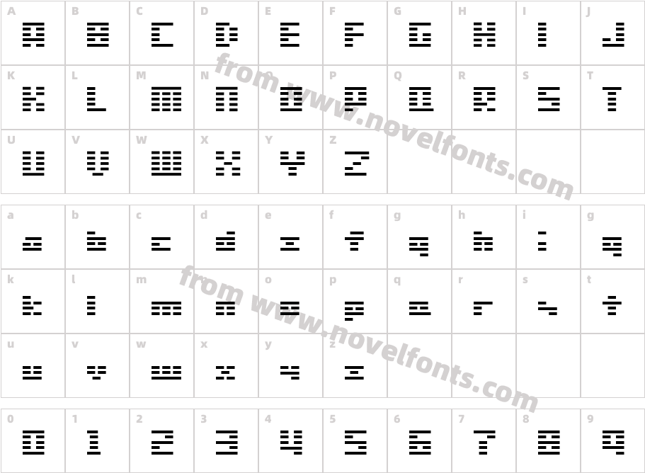 SG01Character Map