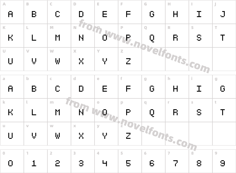 SGK001Character Map